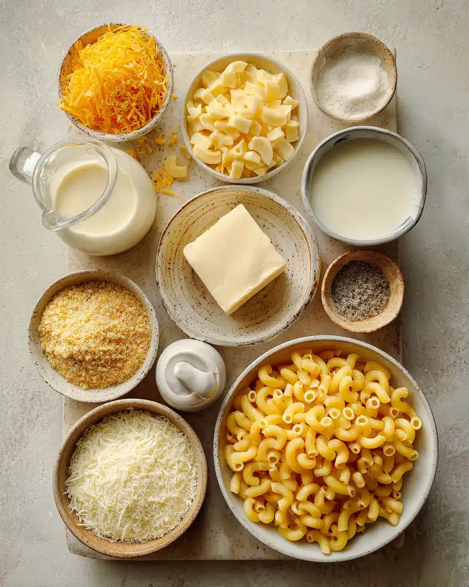 Ingredients for Indulge in Creamy Luxury with Truffle Mac and Cheese