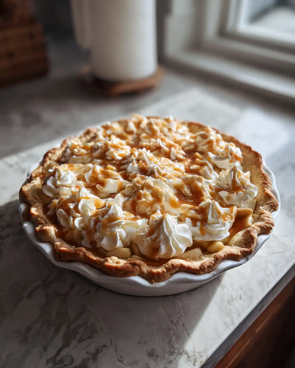Final dish - Irresistible Apple Caramel Cream Pie Recipe You Have to Try