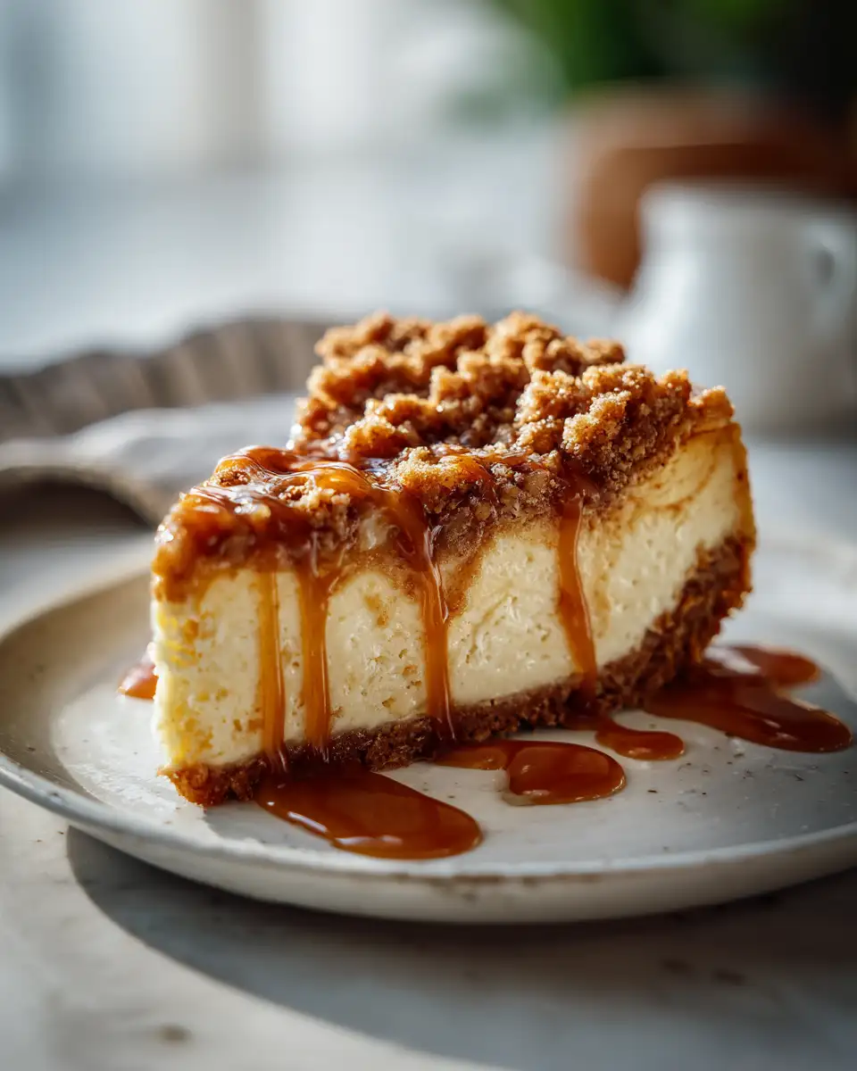 Final dish - Decadent Apple Crumble Cheesecake Recipe You Need to Try