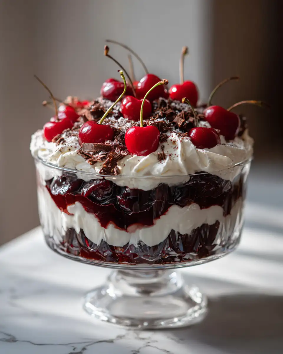 Decadent Black Forest Trifle for Christmas That Will Wow Your Guests - Featured Image