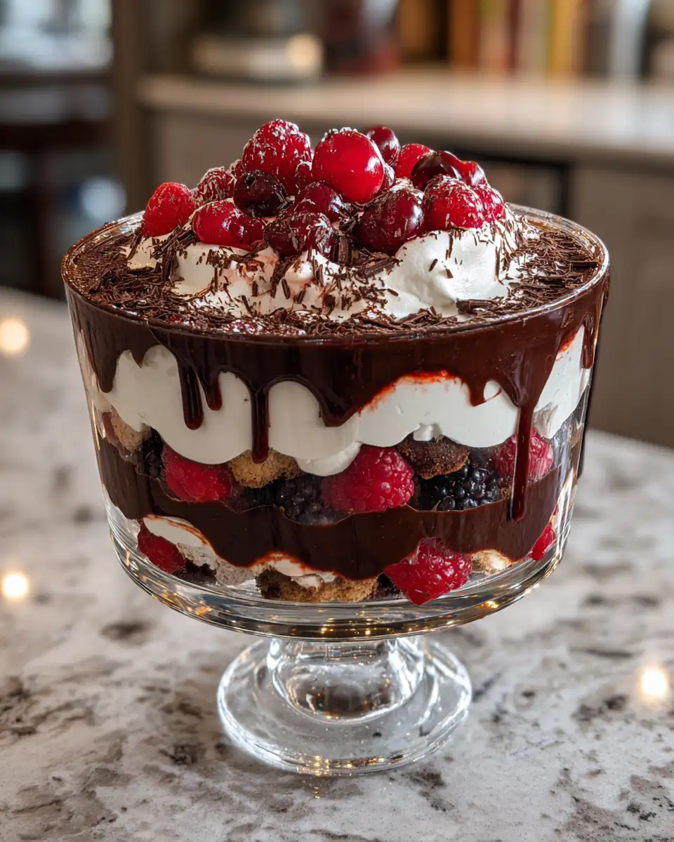 Final dish - Decadent Black Forest Trifle for Christmas That Will Wow Your Guests