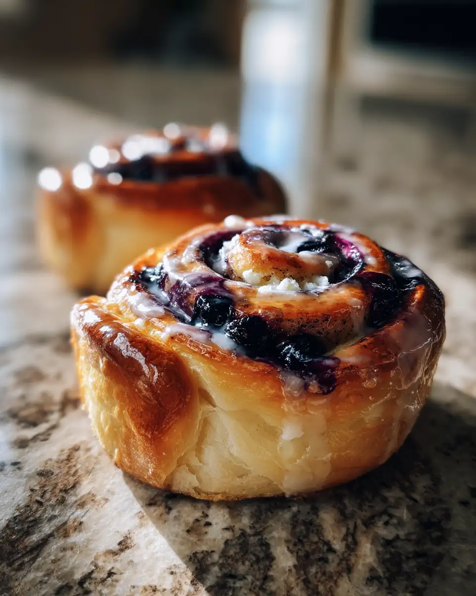 Final dish - Irresistible Blueberry Cheesecake Swirl Rolls Recipe You Have to Try