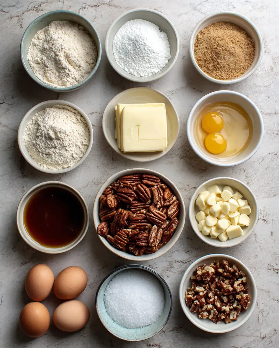 Ingredients for Irresistibly Chewy Brown Sugar Pecan Blondies You Need to Try