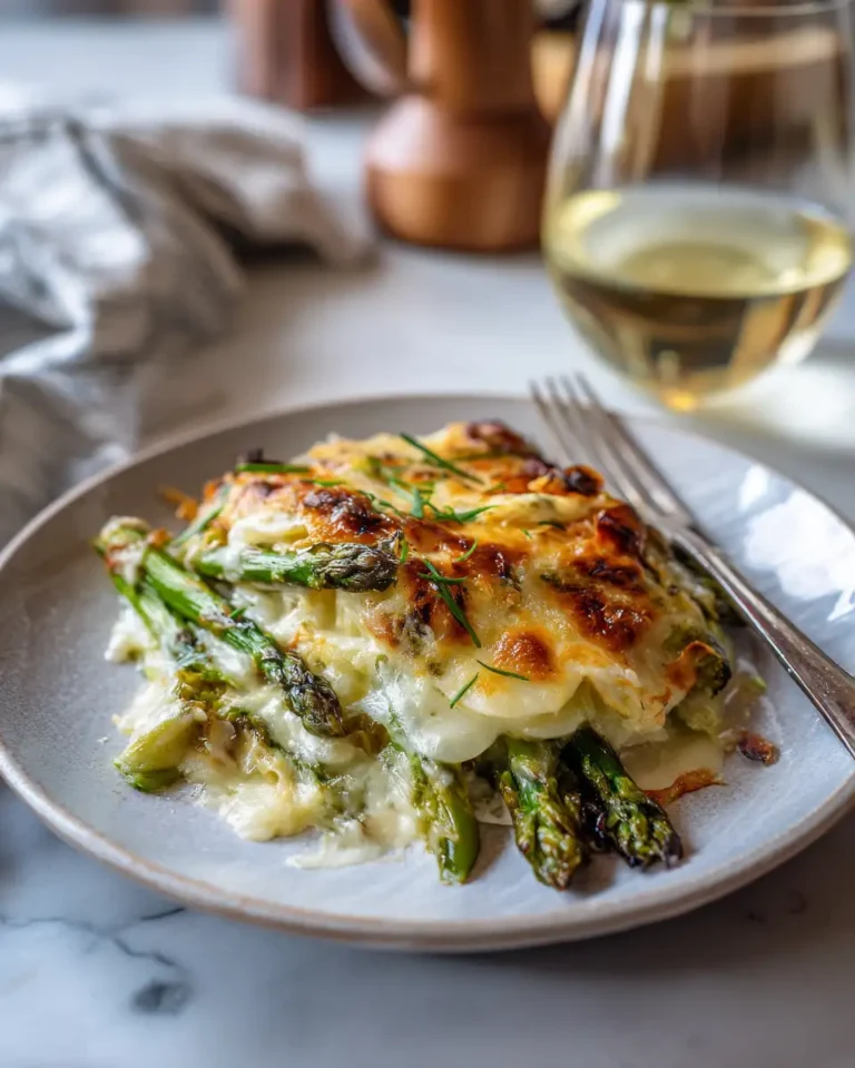 Irresistibly Creamy Cheesy Asparagus Gratin Recipe You Need to Try - Featured Image