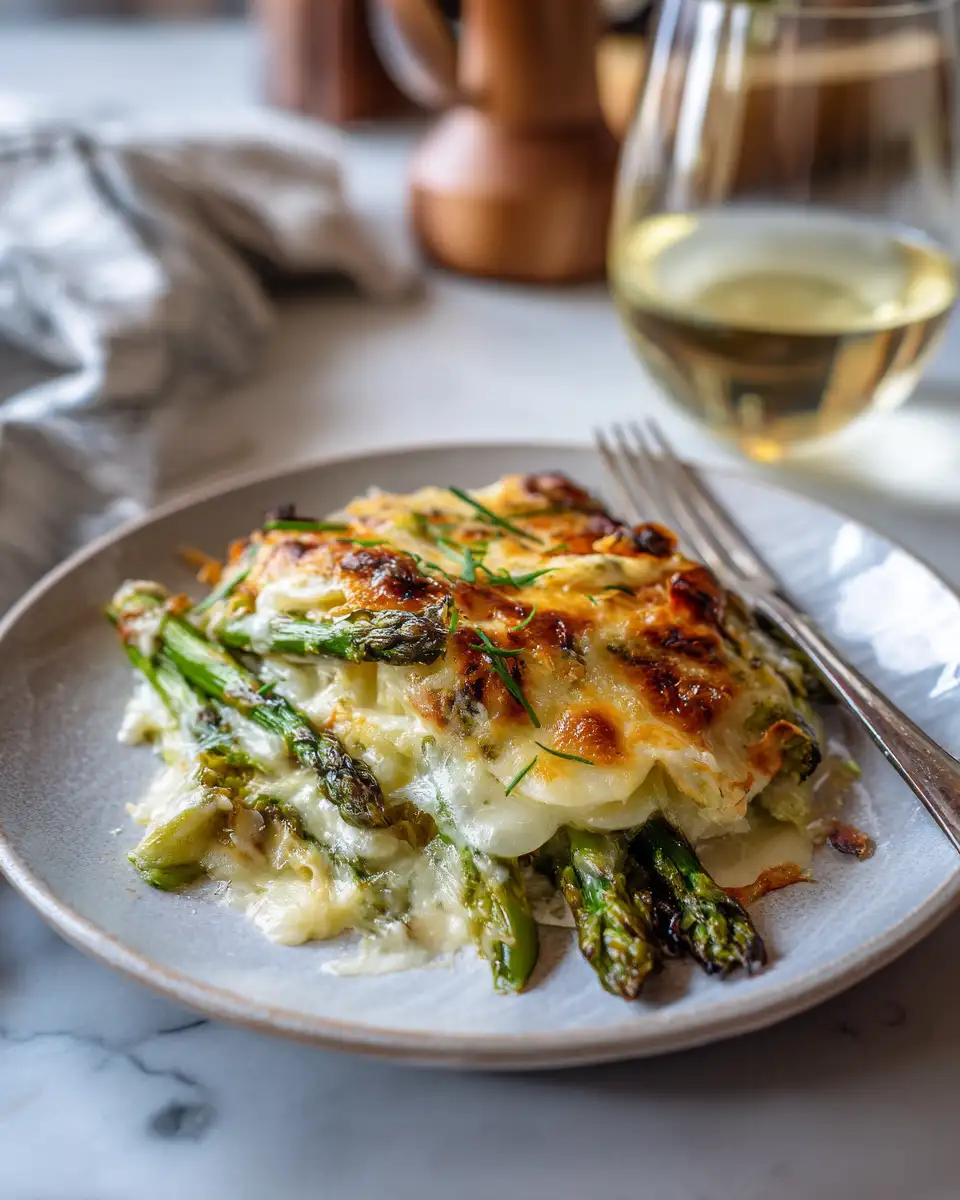 Irresistibly Creamy Cheesy Asparagus Gratin Recipe You Need to Try - Featured Image
