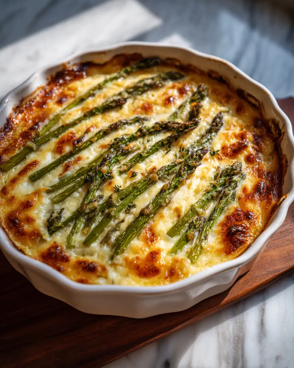 Final dish - Irresistibly Creamy Cheesy Asparagus Gratin Recipe You Need to Try