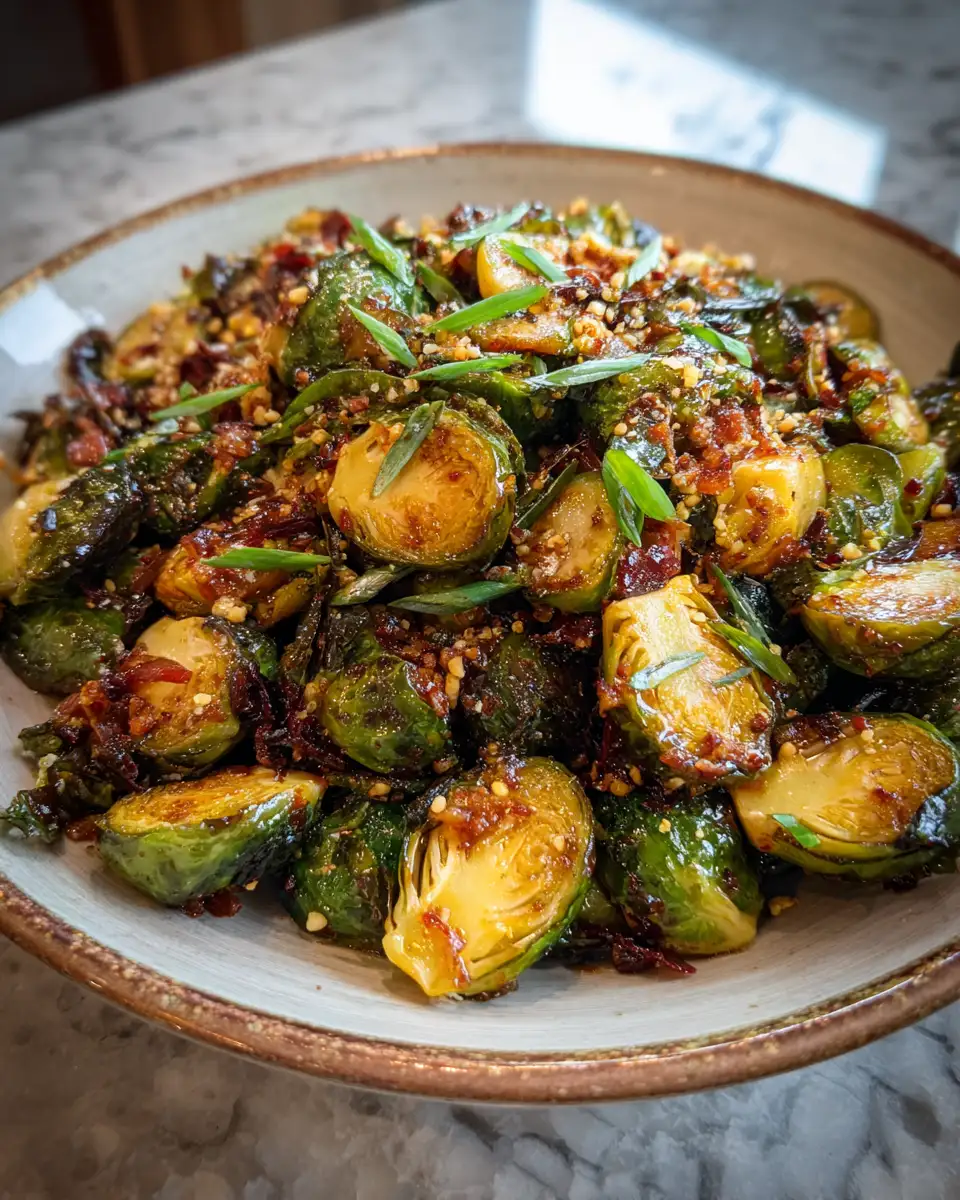 Spice Up Your Veggies with Chili Honey Brussels Sprouts 7 Final dish - Spice Up Your Veggies with Chili Honey Brussels Sprouts