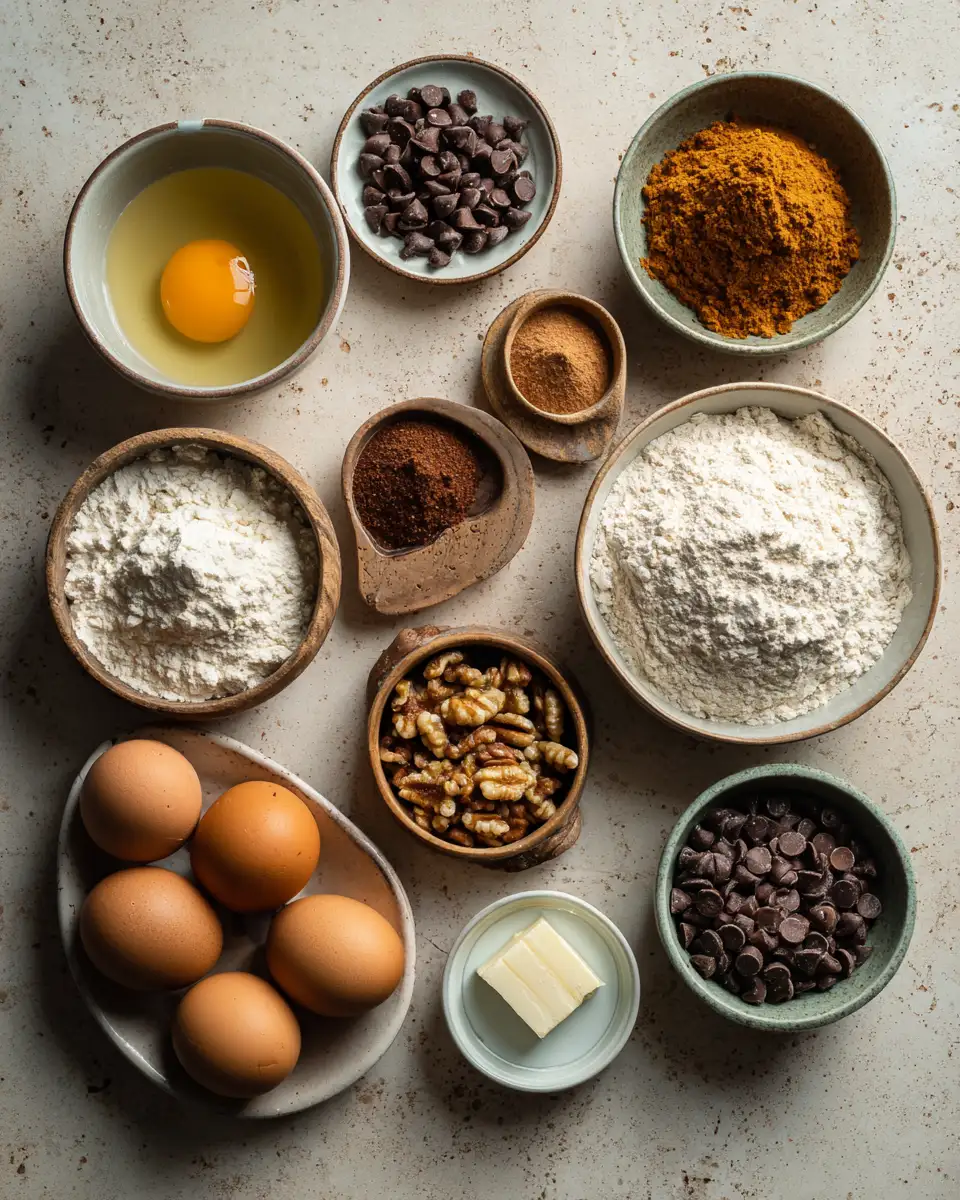 Ingredients for Irresistible Chocolate Chip Pumpkin Bread Recipe You Have to Try