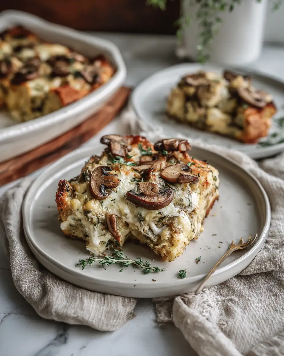 Indulge in Comfort with Creamy Mushroom Herb Casserole - Featured Image