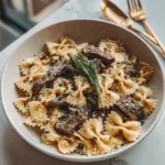 Garlic Butter Bowtie Pasta with Beef Perfection That Will Wow Your Taste Buds - Featured Image