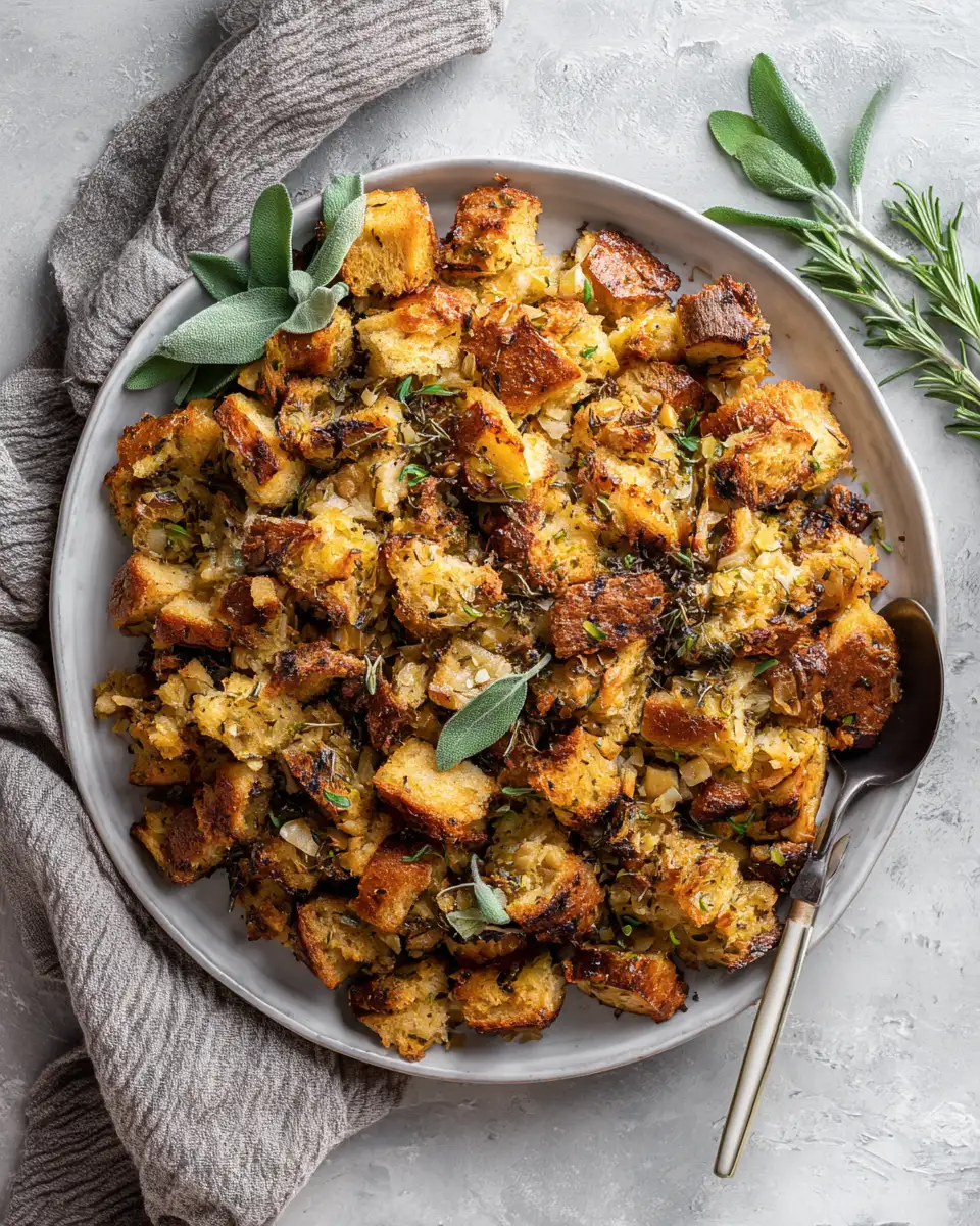Irresistible Garlic Herb Stuffing Recipe That Steals the Show 7 Final dish - Irresistible Garlic Herb Stuffing Recipe That Steals the Show
