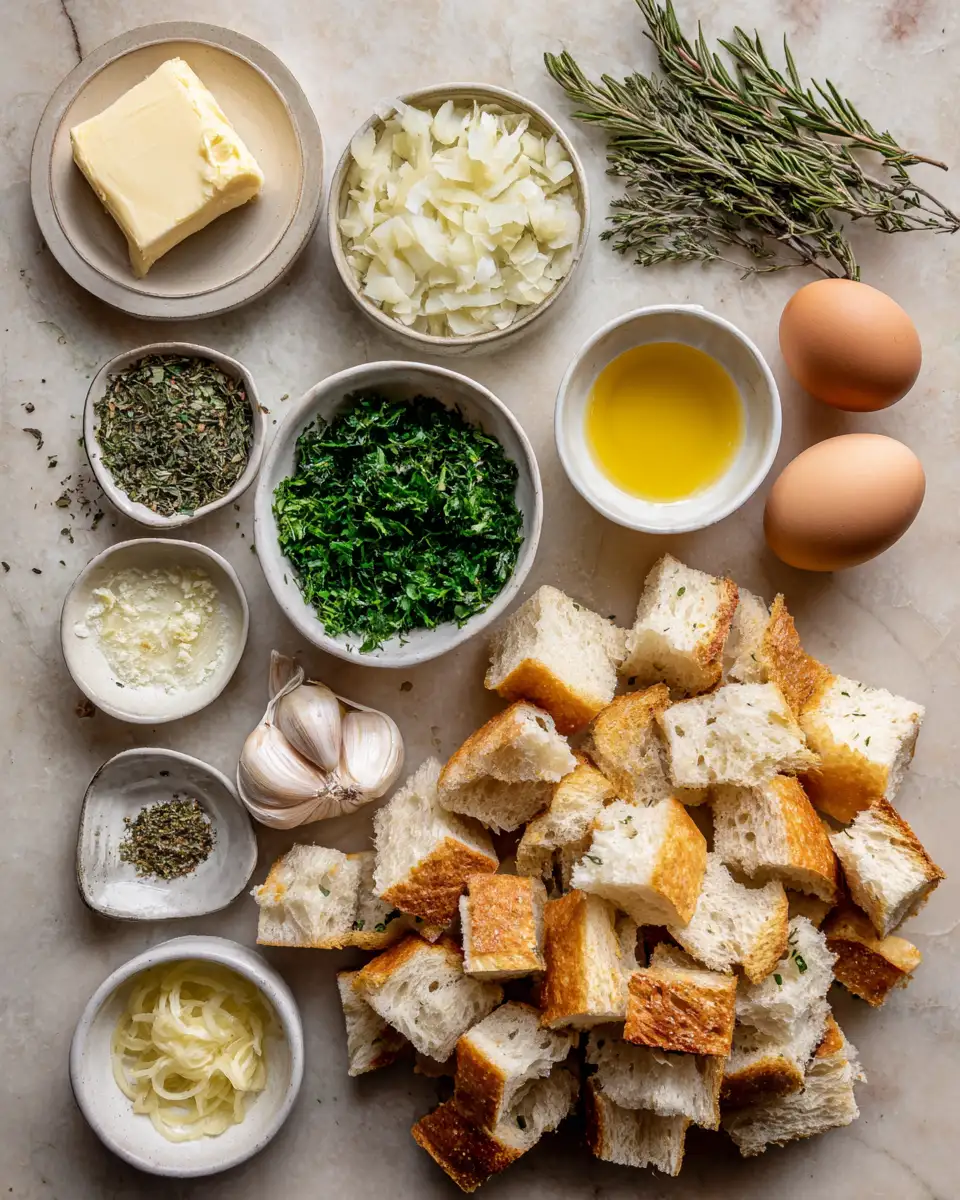 Irresistible Garlic Herb Stuffing Recipe That Steals the Show 5 Ingredients for Irresistible Garlic Herb Stuffing Recipe That Steals the Show