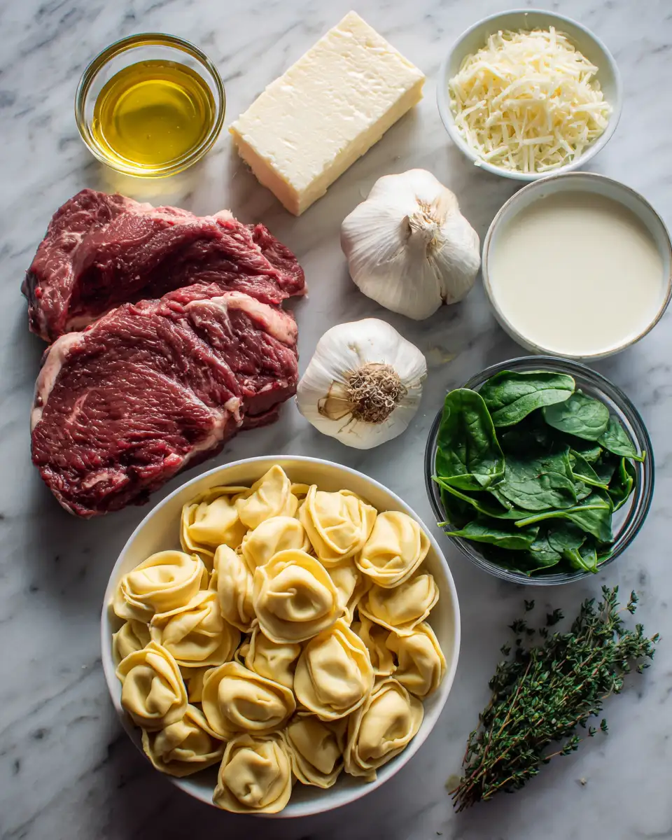 Garlic Steak Tortellini The Ultimate Savory Comfort Meal 5 Ingredients for Garlic Steak Tortellini The Ultimate Savory Comfort Meal