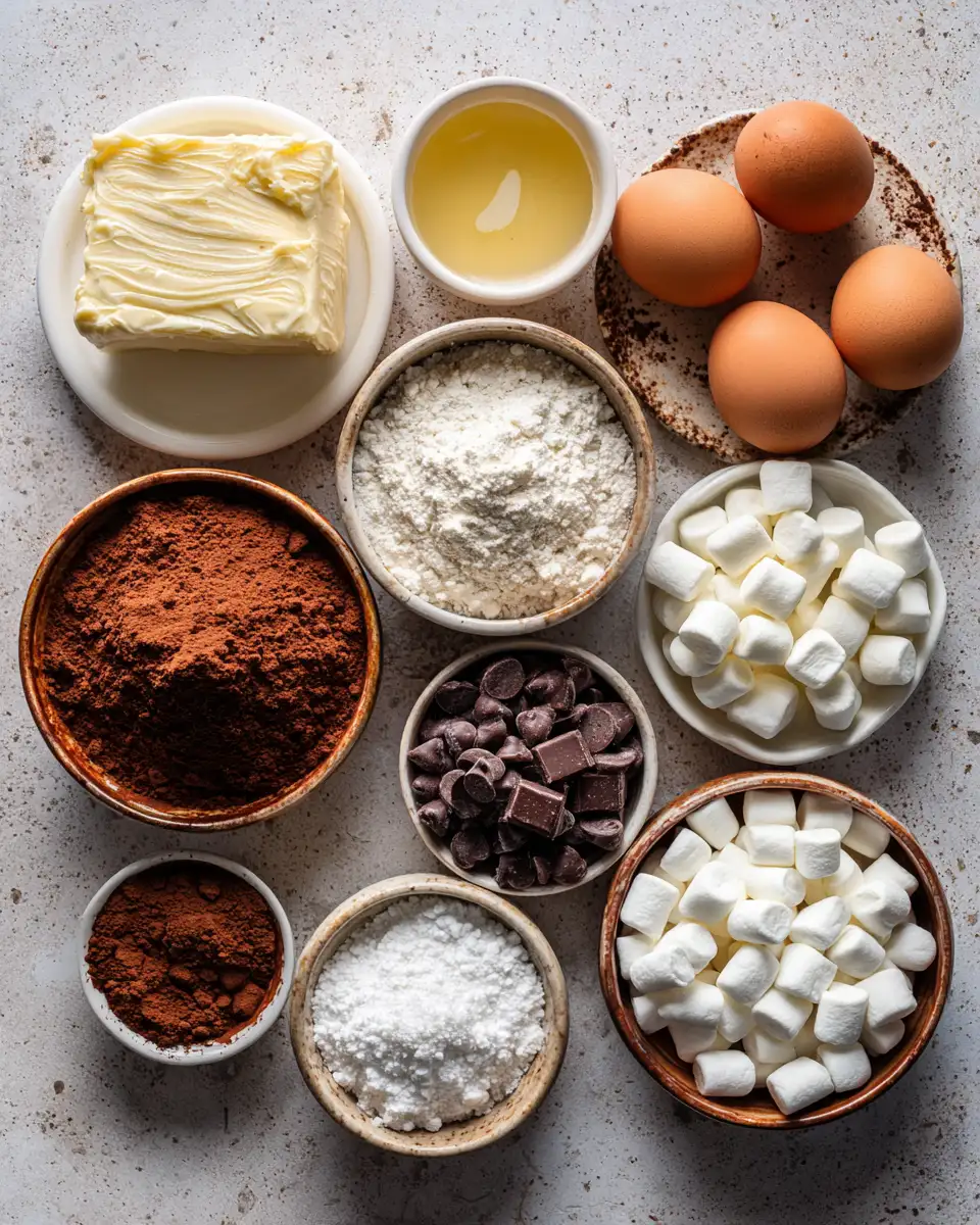 Ingredients for Irresistible Handmade Chocolate Marshmallow Swirl Cookies You Have to Try