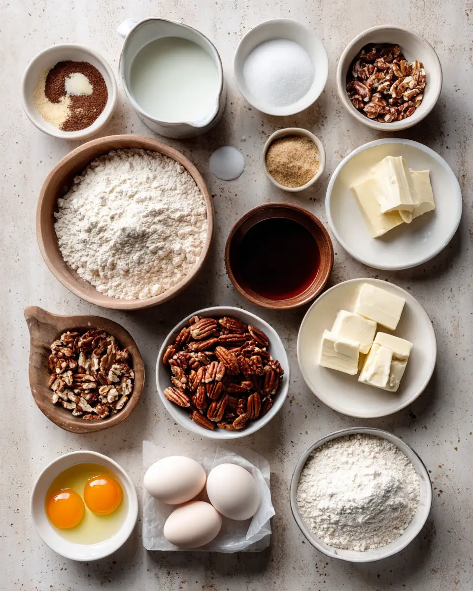 Ingredients for Irresistible Maple Pecan Sticky Buns That Melt in Your Mouth