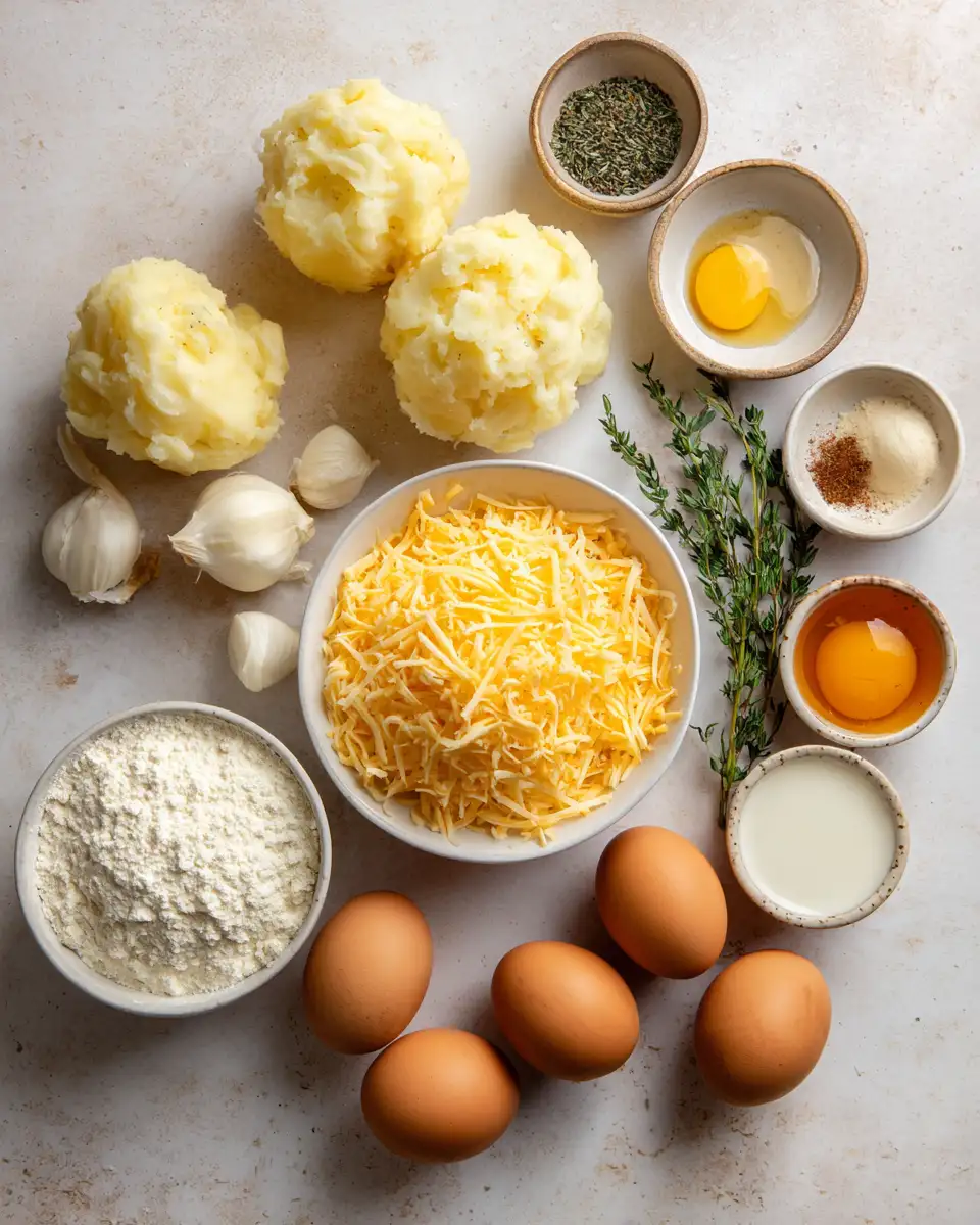 Ingredients for Irresistible Mashed Potato Cheese Puffs You Need to Try Today
