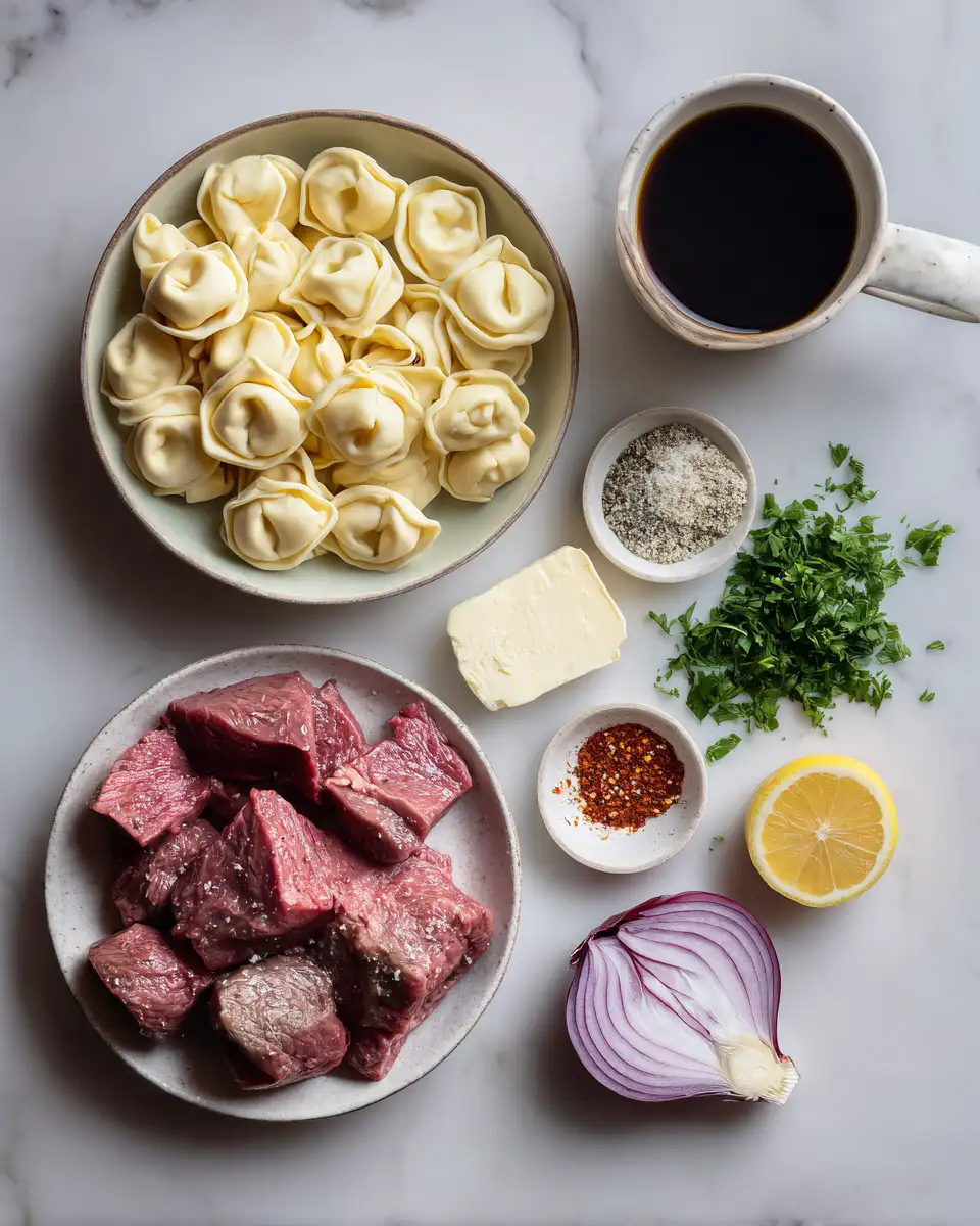 Ingredients for One-Pan Cowboy Butter Tortellini Steak Bites Recipe You Need to Try