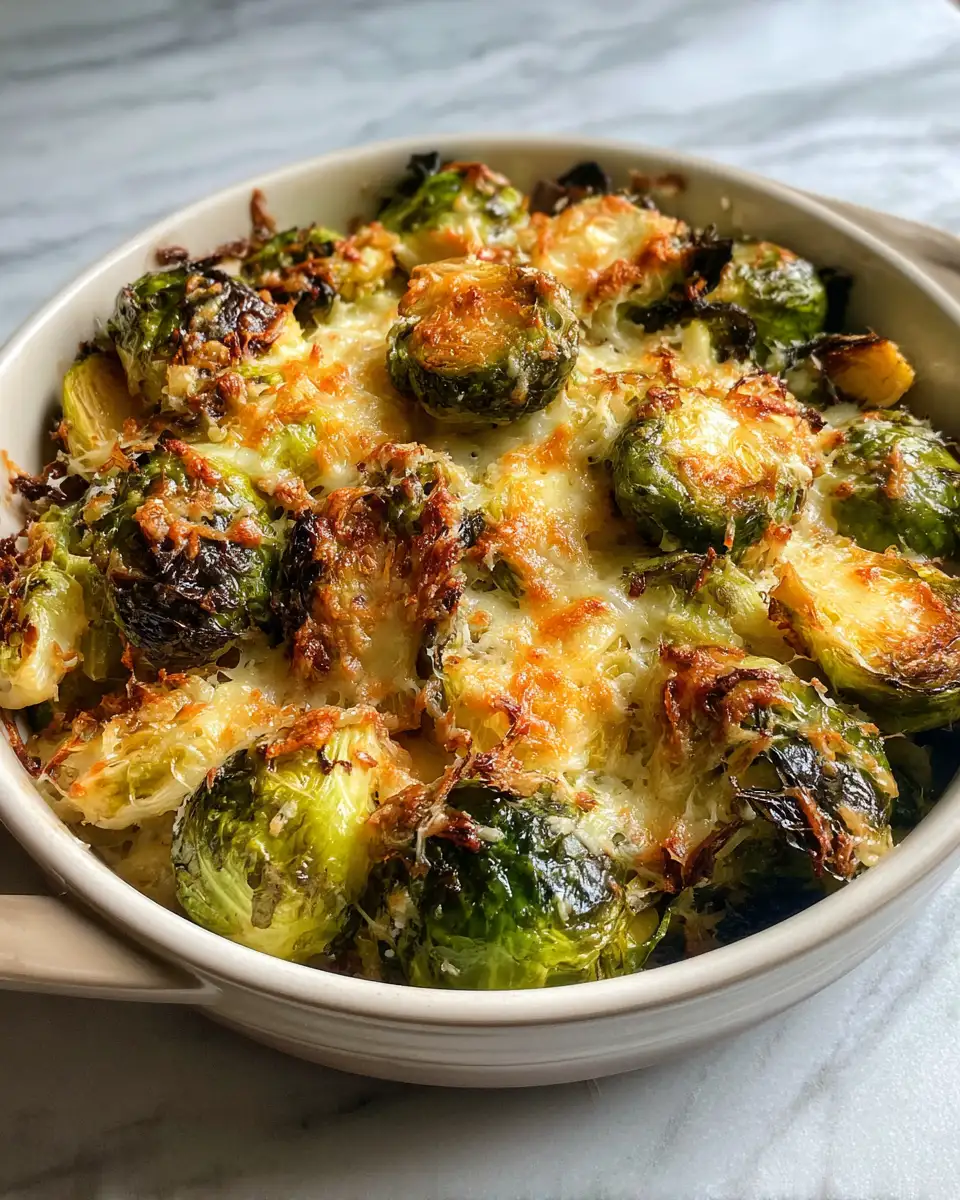 Cheesy Parmesan Brussels Sprouts Bake That Will Steal the Show - Featured Image