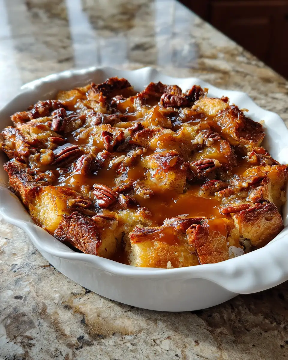Irresistible Pecan Caramel Bread Pudding Recipe You Need to Try 7 Final dish - Irresistible Pecan Caramel Bread Pudding Recipe You Need to Try