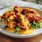 Crunchy Pretzel Chicken with Irresistible Mustard-Cheddar Sauce - Featured Image