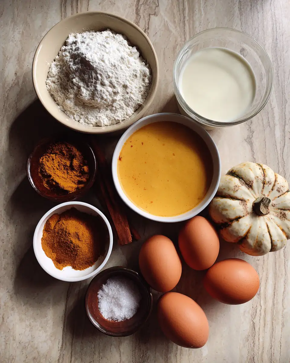 Ingredients for Decadent Pumpkin Crème Brûlée Recipe to Warm Your Fall Nights