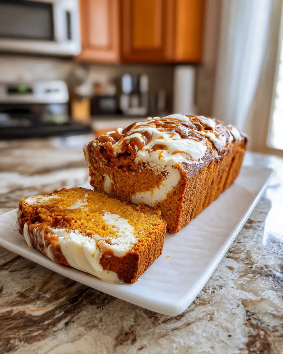 Final dish - Irresistible Pumpkin Spice Cheesecake Loaf Recipe You Need to Try