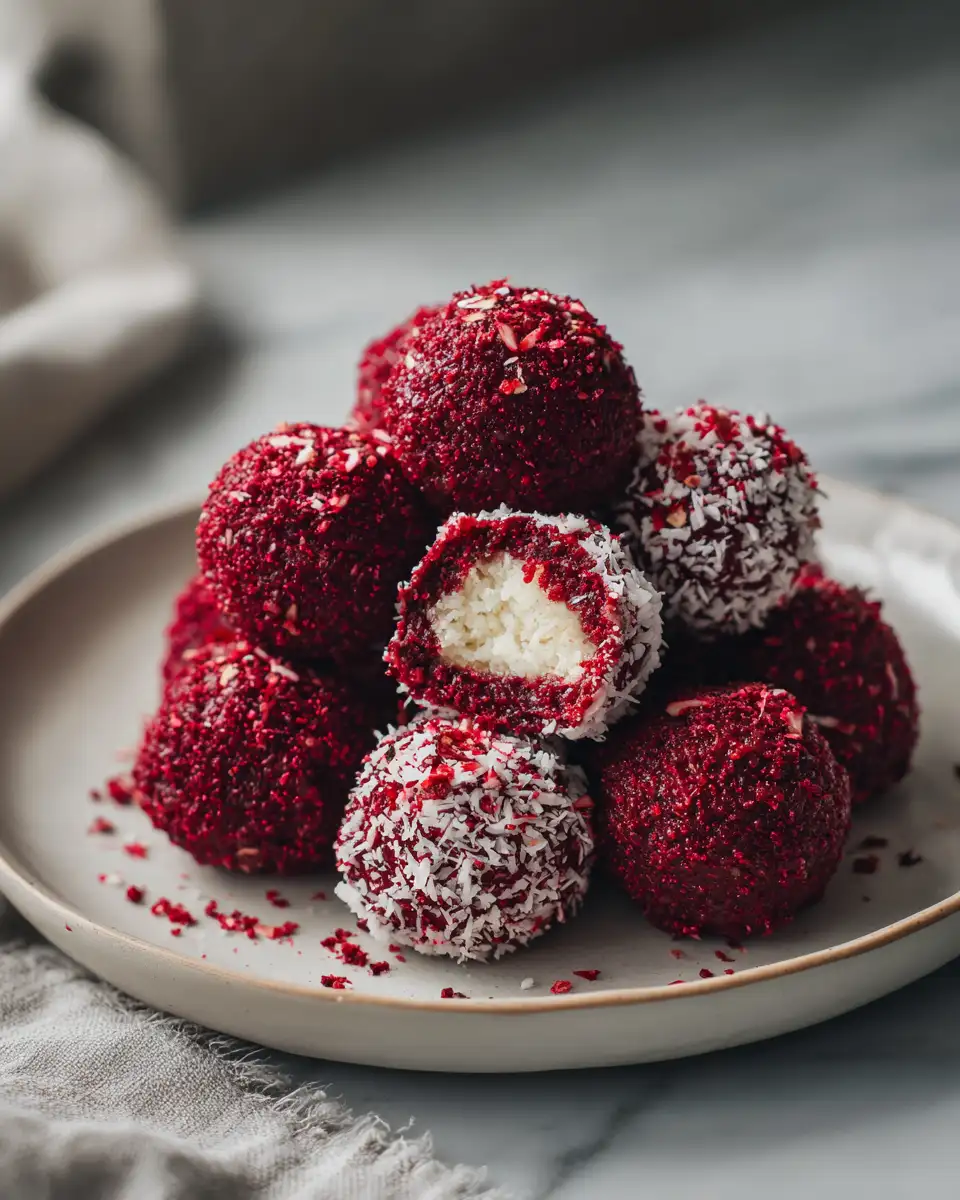Irresistible Red Velvet Snowballs That Melt in Your Mouth 7 Final dish - Irresistible Red Velvet Snowballs That Melt in Your Mouth