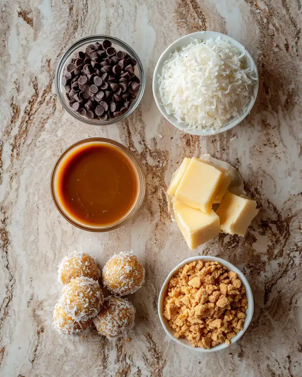Ingredients for Decadent Samoa Truffles A Sweet Escape to Coconut and Chocolate Bliss