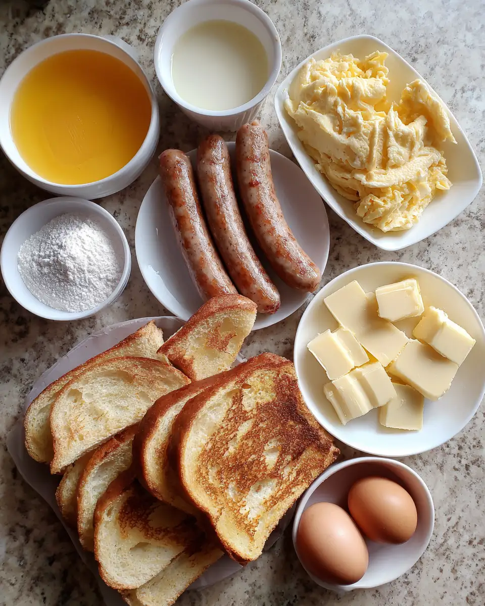 Ingredients for Irresistible Sausage French Toast Roll-ups That Will Elevate Your Breakfast Game