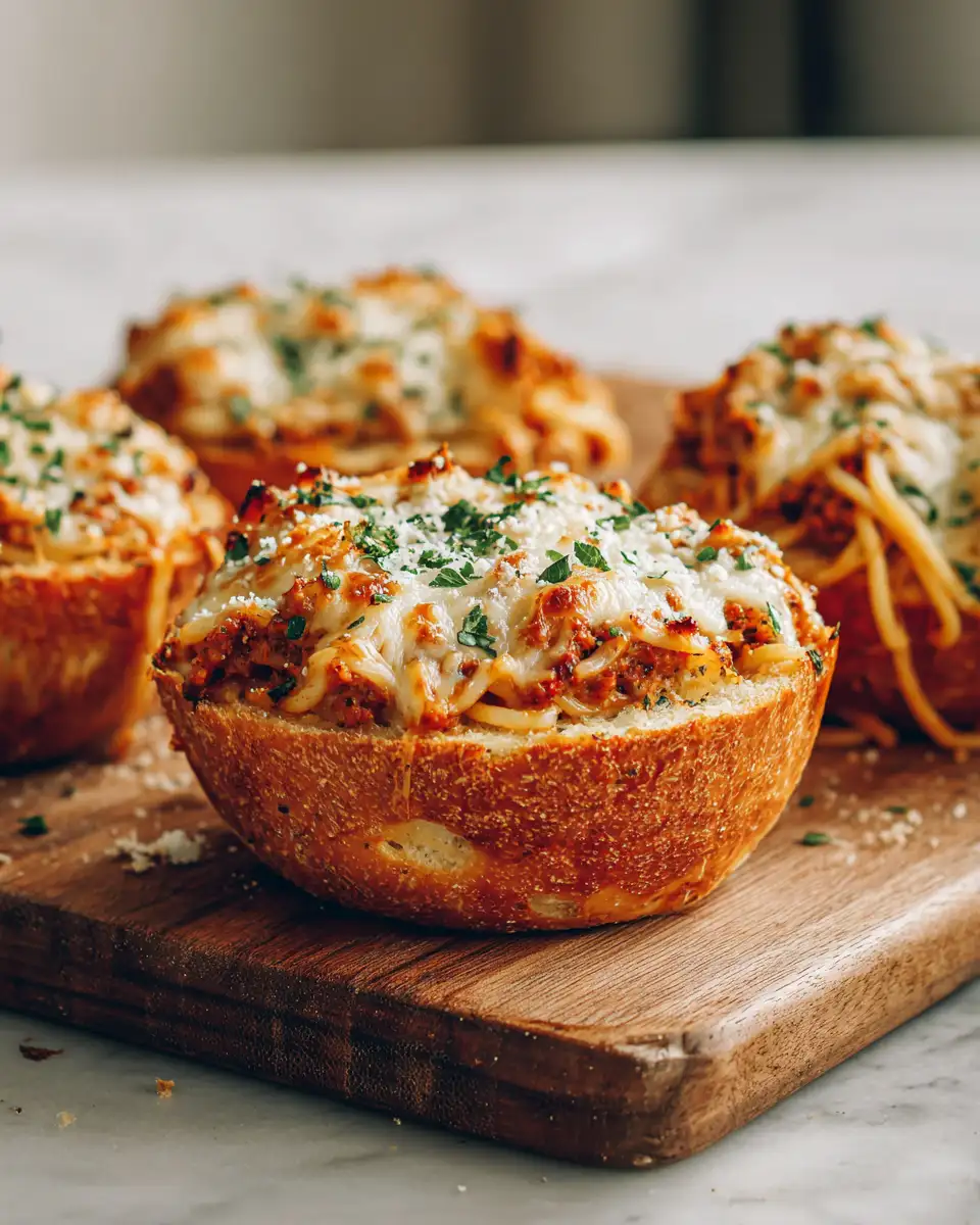 Irresistible Spaghetti Garlic Bread Bowls Recipe You Need to Try - Featured Image
