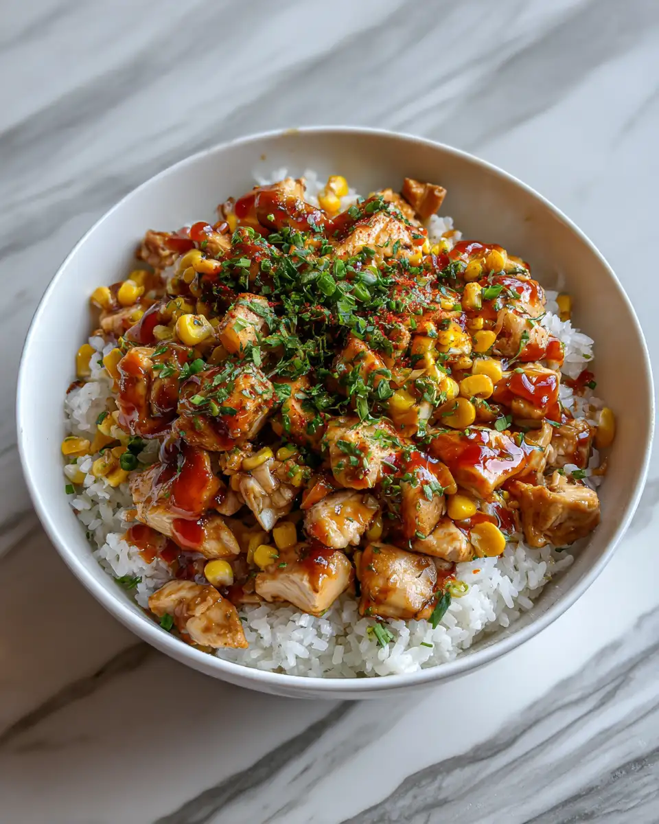 Final dish - Ultimate Street Corn Chicken Rice Bowl Recipe for a Flavor-Packed Meal