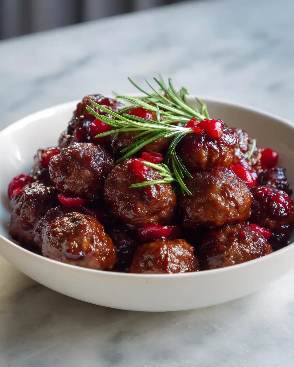 Final dish - Best Christmas Cranberry Meatballs That Will Steal the Holiday Show