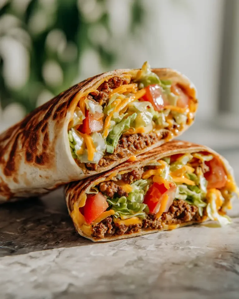 Ultimate Cheeseburger Crunch Wrap Recipe That Will Blow Your Mind - Featured Image
