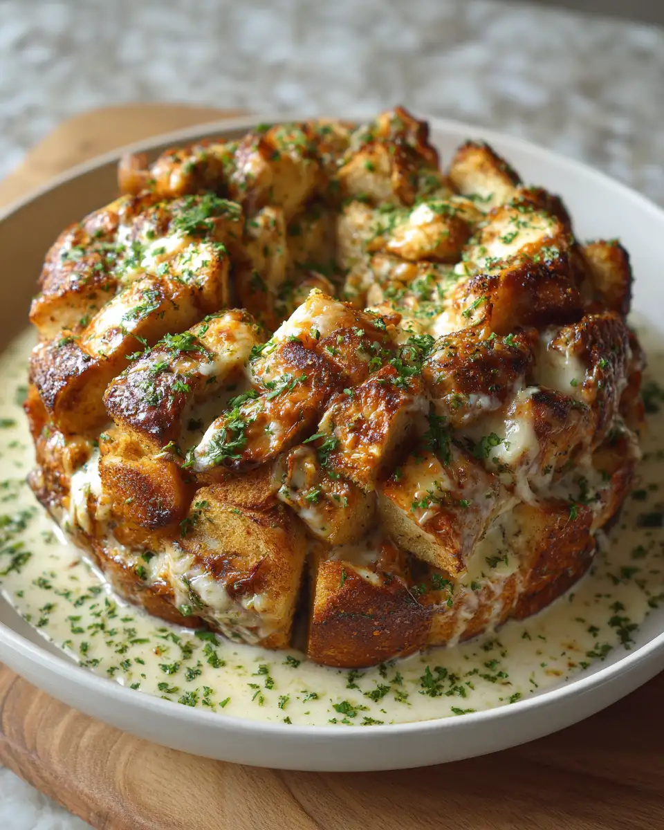 Final dish - Irresistible Chicken Alfredo Monkey Bread Recipe You Have to Try