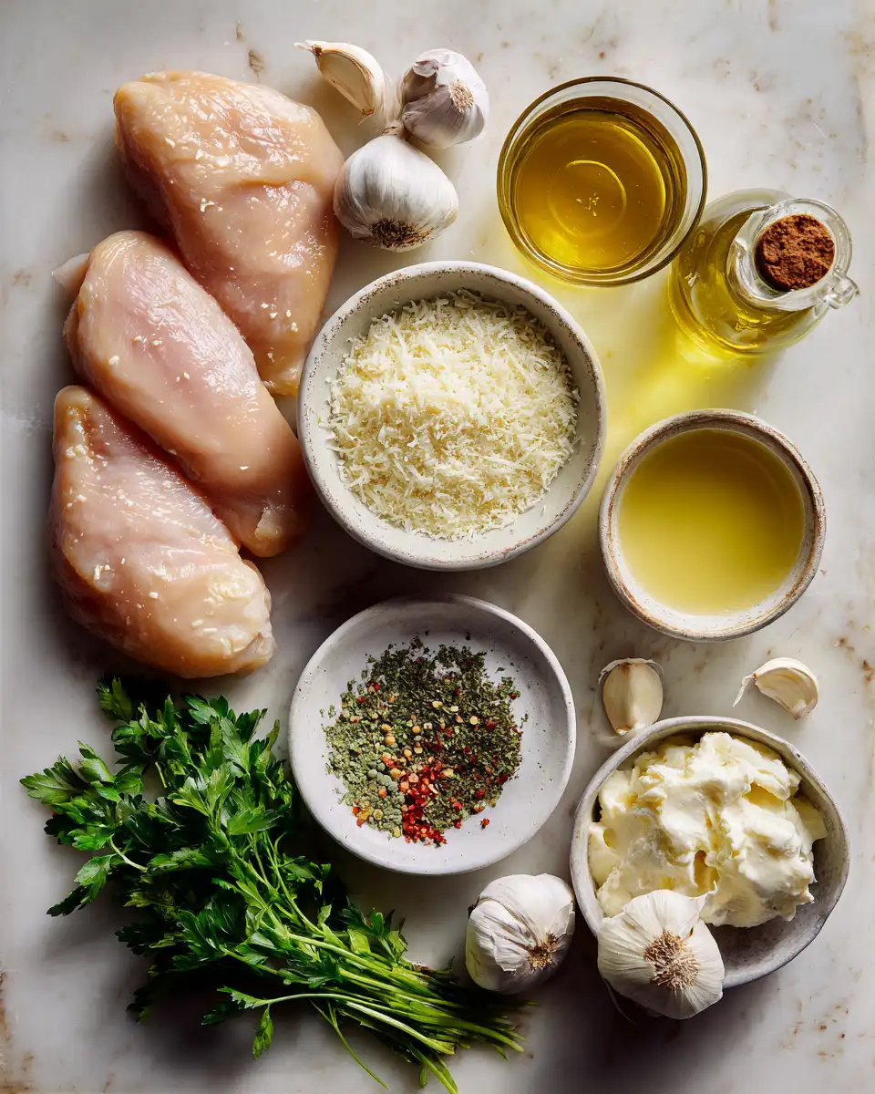Ingredients for Irresistibly Creamy Garlic Parmesan Chicken Recipe You Need to Try