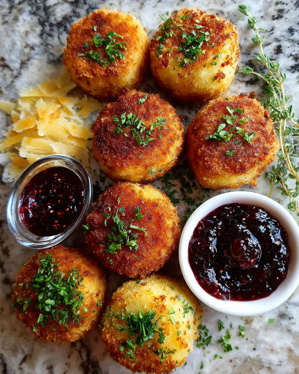 Ingredients for Crispy Croquettes with Berry Jam and Green Herbs A Flavorful Twist You Have to Try