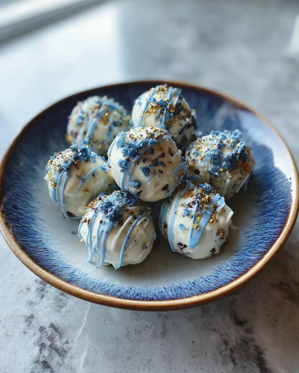 Easy 4-Ingredient Blue Christmas Truffles That Impress Every Time 5 Final dish - Easy 4-Ingredient Blue Christmas Truffles That Impress Every Time