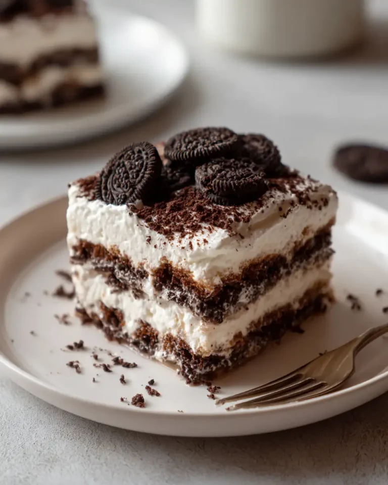 Easy No-Bake Christmas Dessert Lasagna with Oreo Crust That Will Wow Your Guests - Featured Image