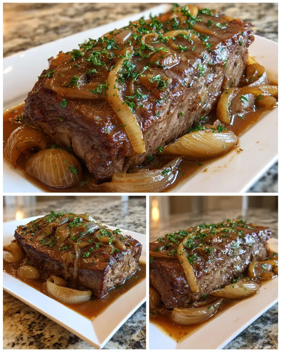 Final dish - Easy Slow Cooker French Onion Roast Recipe for Effortless Flavor