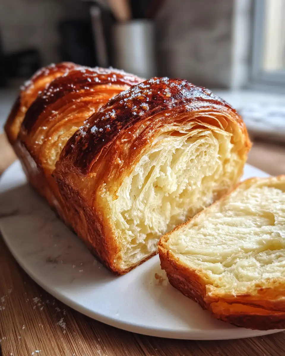 Final dish - Flaky and Buttery Croissant Bread Loaf Recipe Everyone Will Love