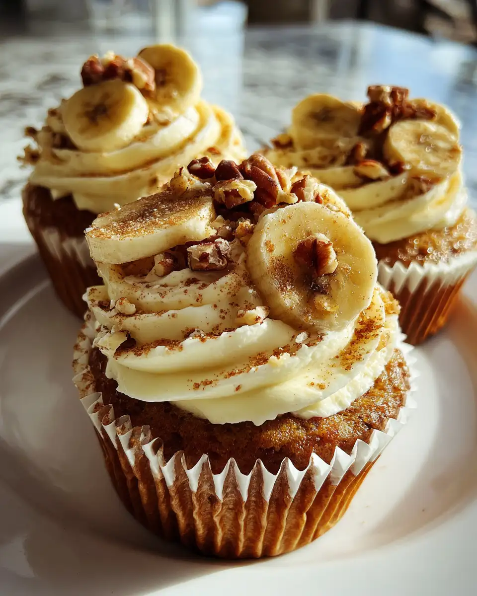 Final dish - Irresistible Banana Cinnamon Pecan Cupcakes That Will Steal Your Heart