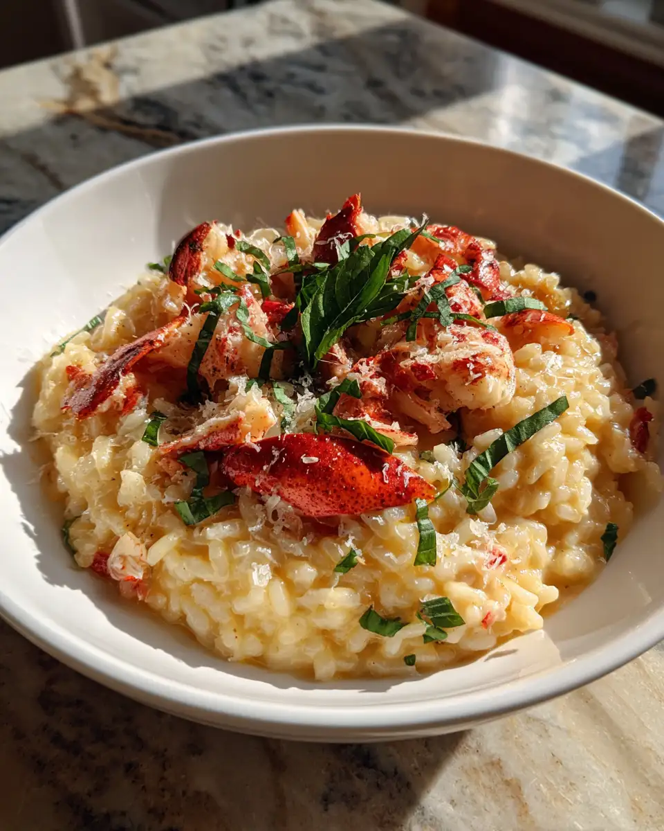Final dish - Creamy Lemon Butter Lobster Risotto That Will Wow Your Taste Buds