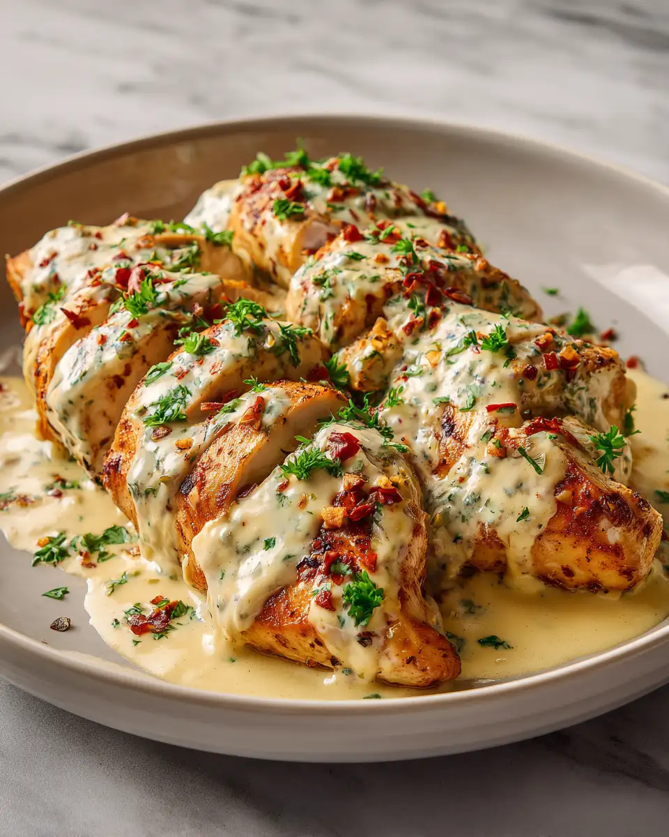 Final dish - Irresistible Mexican Chicken with Creamy Cheese Sauce Recipe