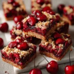 Ruby Red Cherry Bars That Disappear Faster Than You Can Bake Them - Featured Image
