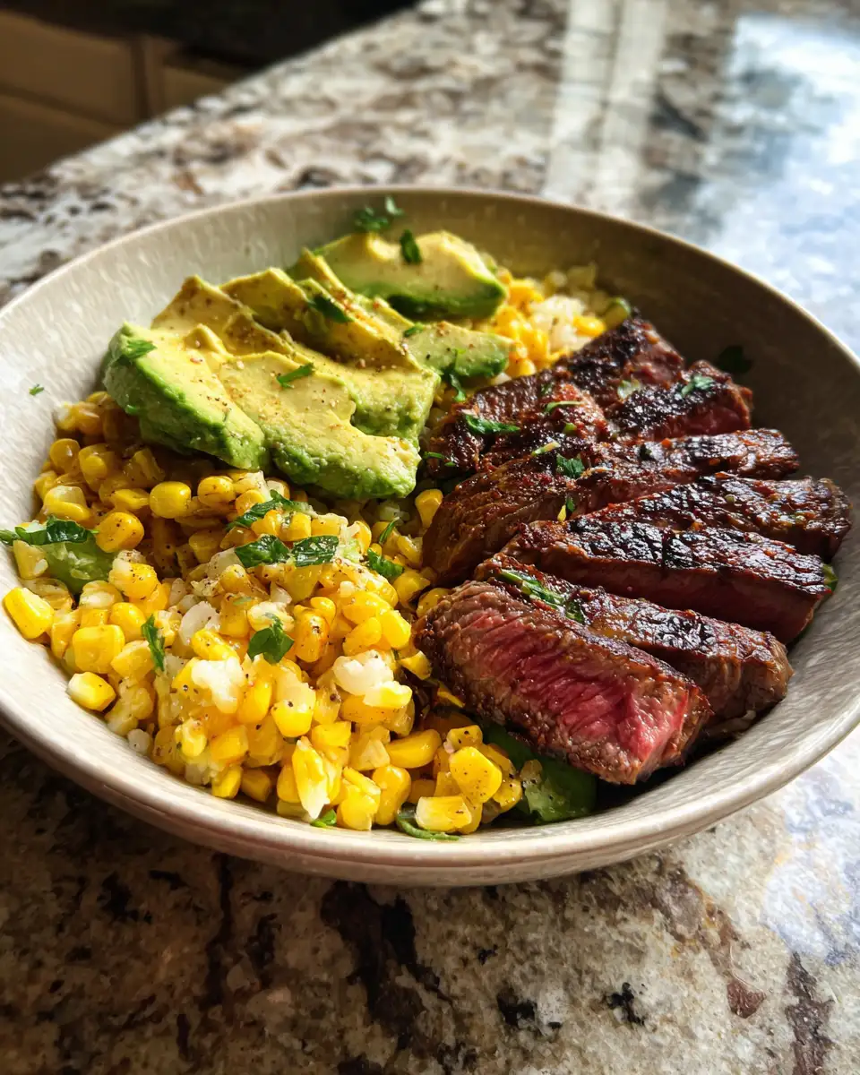 Savor the Flavor with a Steak Avocado Corn Bowl Delight 7 Final dish - Savor the Flavor with a Steak Avocado Corn Bowl Delight