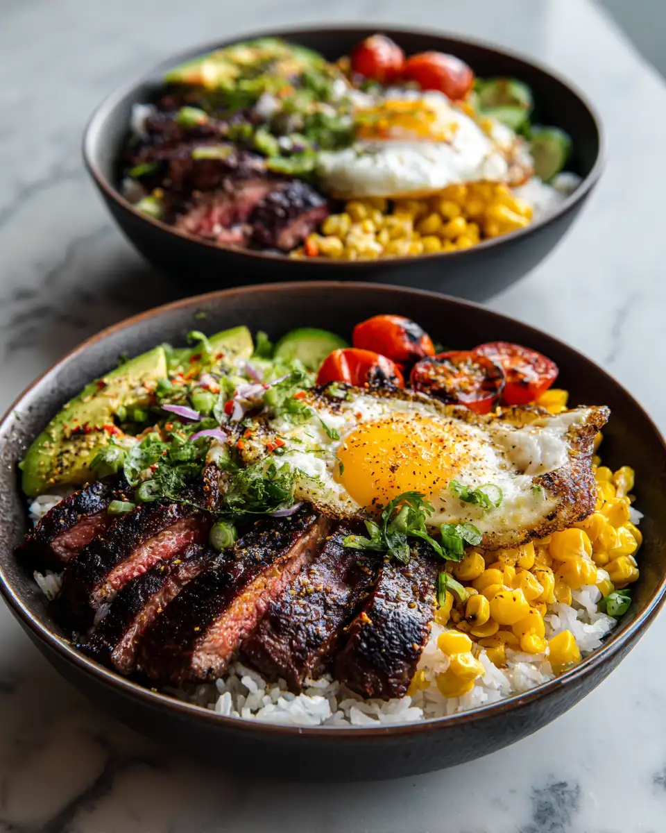 Irresistible Street Corn Steak Rice Bowls You Need to Try Today - Featured Image