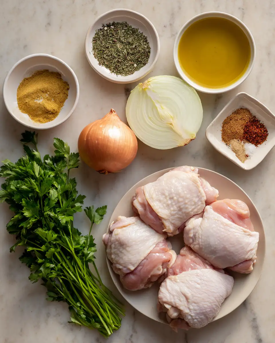 Ingredients for Discover the Irresistible Flavor of Amish Chicken Thighs