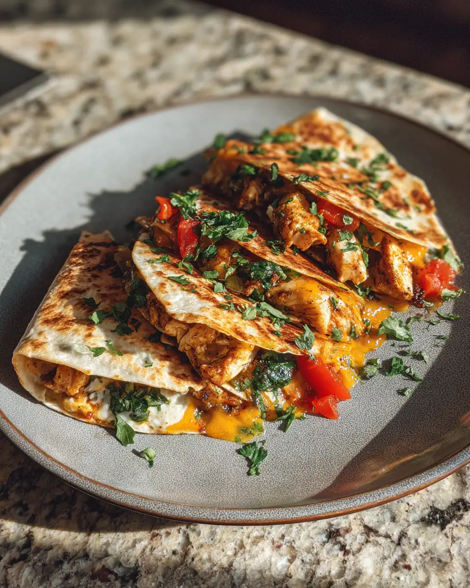 Final dish - Irresistibly Cheesy Hot Honey Chicken Quesadillas You Need to Try