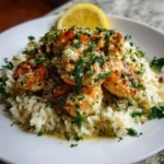 Irresistible Chicken Scampi with Creamy Garlic Parmesan Rice Recipe - Featured Image