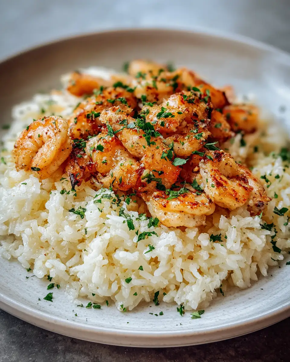 Final dish - Irresistible Chicken Scampi with Creamy Garlic Parmesan Rice Recipe